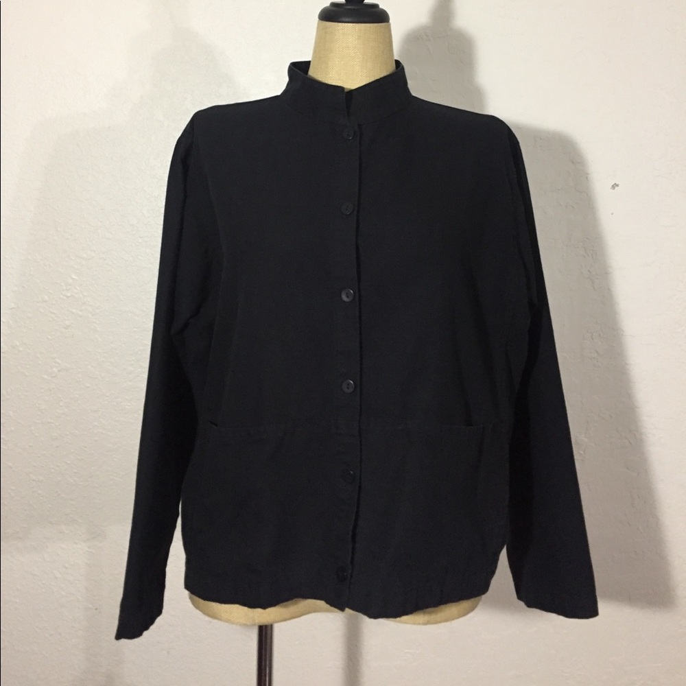 Eileen Fisher Mandarin Collar Jacket